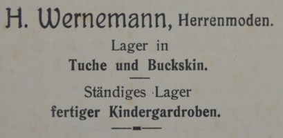 Briefkopf von Heinrich Wernemann