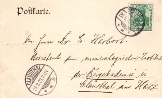 Postkarte vom 23. August 1903