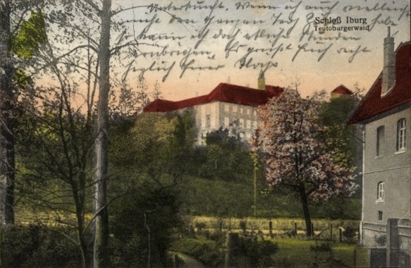 Ansichtskarte mit dem Haus Winninghoff (rechts)
