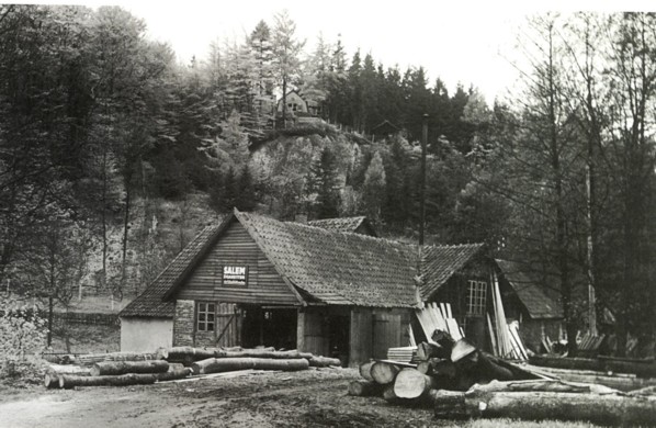 Blick Richtung Nordwest auf das Sgewerk, um 1930