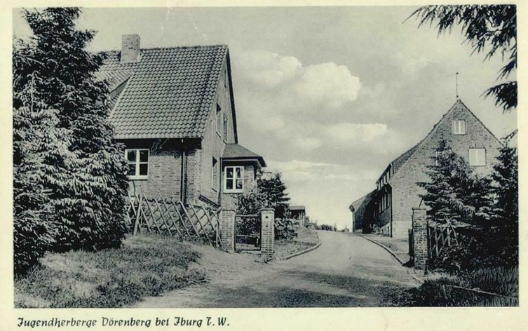 Jugendherberge auf einer Postkarte