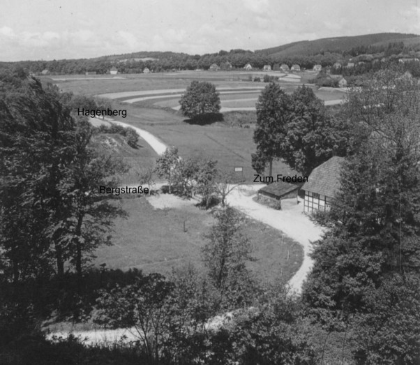 Situationsplan am nordstlichen Bereich des Hagenberges