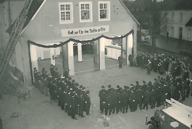 Einweihung des neuen Feuerwehrgertehauses am 16. Januar 1968