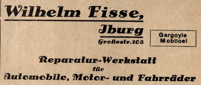 Anzeige Fisse 1931