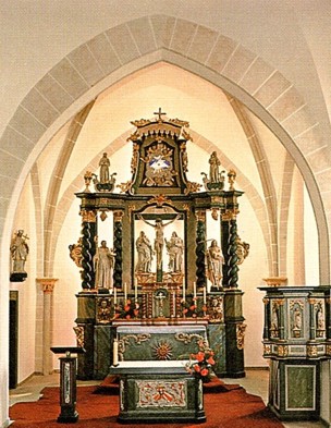 Inneres der Fleckenskirche, 1976