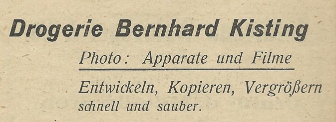 Werbung Kisting 1949