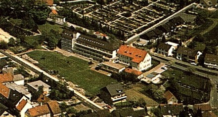 Gartenansicht des Franziskus-Hospitals, 1980