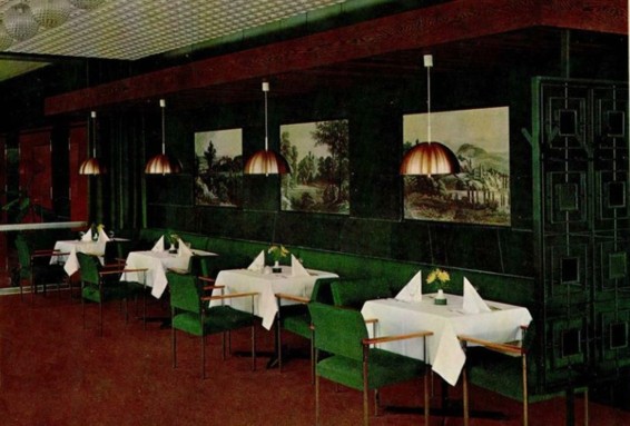 Ansichtskarten mit Blick in das Kurhaus-Restaurant, Klein-Druck, Lengerich/Westf.