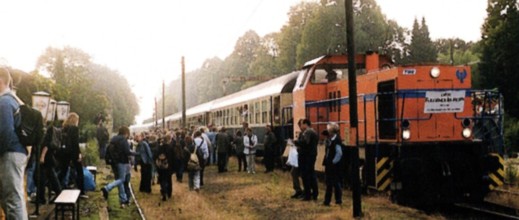 "Der Fliegende Iburger" im Bahnhof Bad Iburg