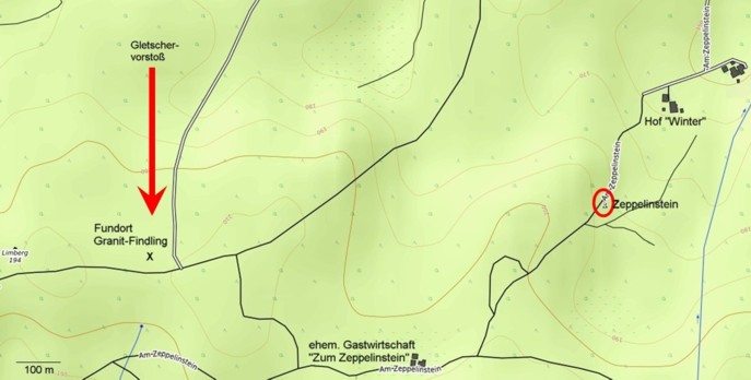 Lageplan am Zeppelinstein